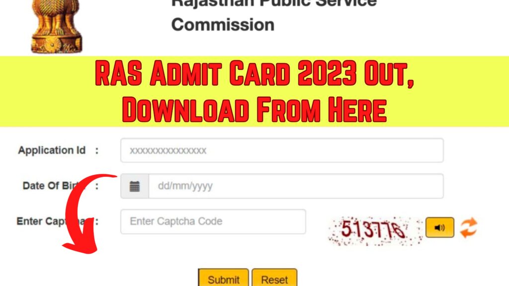 RAS Admit Card 2023